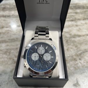 Men I.N.C watch Blue Wood Face